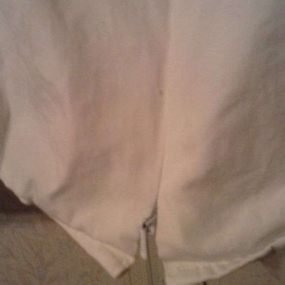 *WHITE HIDDEN ZIPPER UP 3/4 SLEEVE COLLAR SHIRT - Picture 4 of 6
